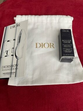 Dior Lipstick Nude Look Velvet, Lash Primer Serum With Dust Bag NEW